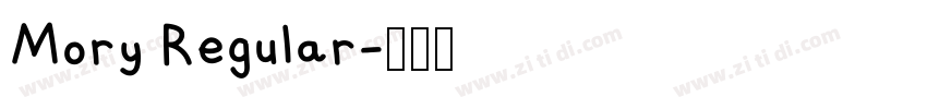 Mory Regular字体转换